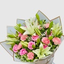 Bouquet Raspberry Delight (A.Lilly, Carn, Roses)