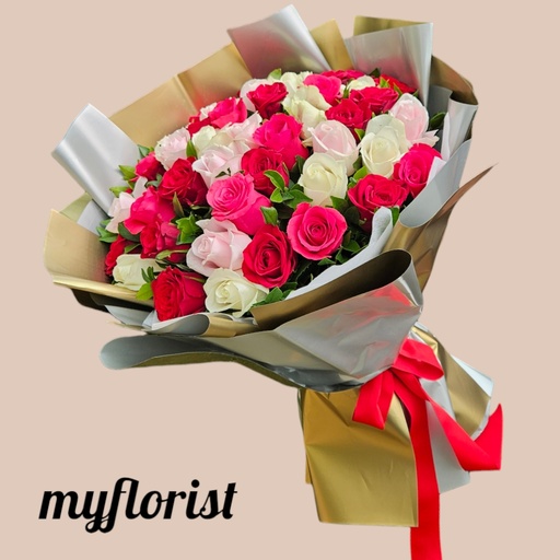 [FFBQ BLUSH 48ST] Flower Bouquet Blush