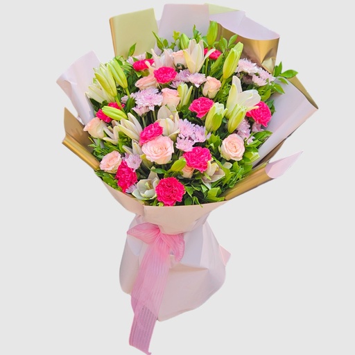 Flower Bouquet Posy (A.lilly,Rose,Chry,Carn)